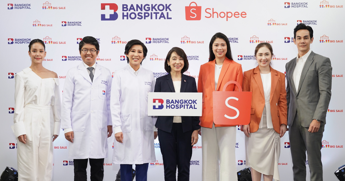 Bệnh viện Bangkok công bố hợp tác với Shopee, ra mắt cửa hàng chính thức đầu tiên với đầy đủ khuyến mại trong chương trình Big Sale 11.11 của Shopee.