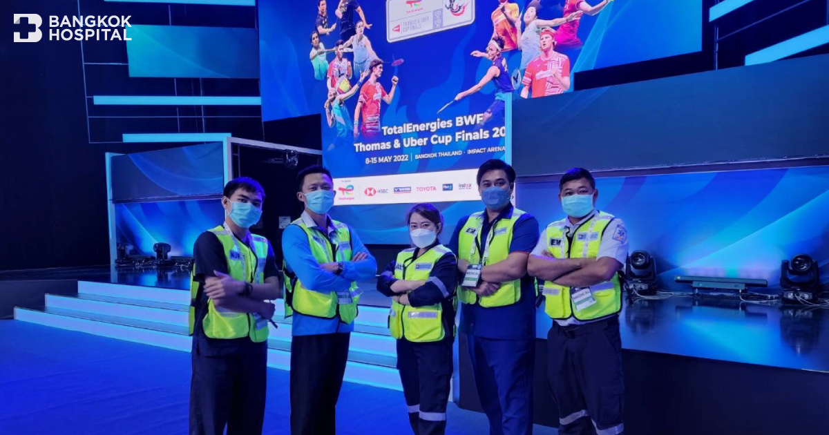 BDMS Hospitals support medical personnel in 2 World Badminton Championships in Thailand.