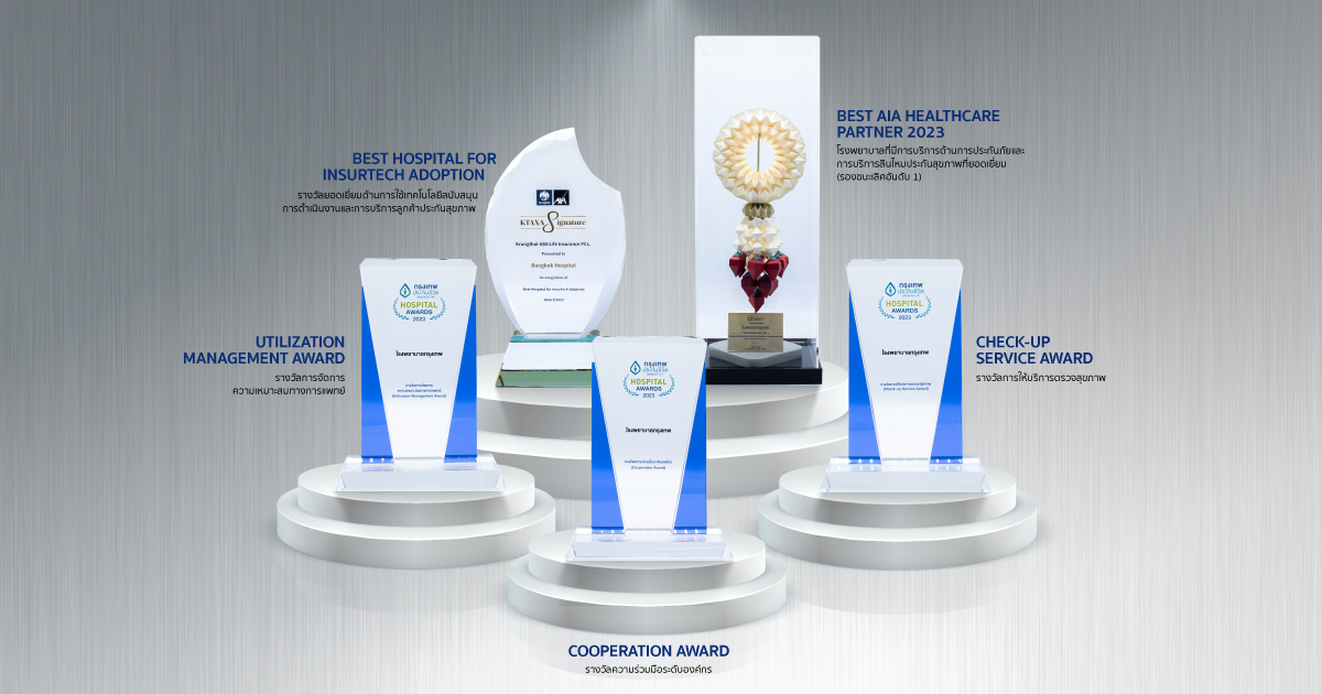 Bangkok Hospital would like to thank you for all the accolades of trust from leading life insurance companies.