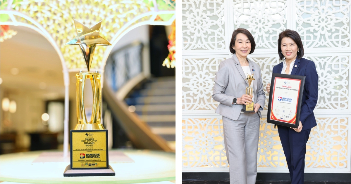 รพ.กรุงเทพ คว้ารางวัล Thailand Best Employer Brand Awards 2025