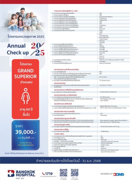Grand Superior Female Annual Health Checkup Program