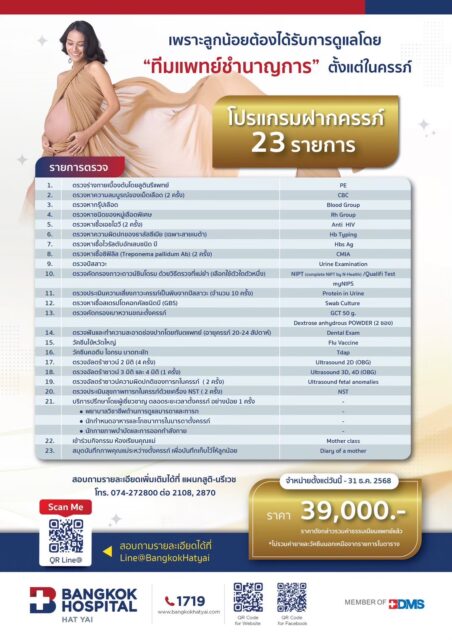 โปรแกรมฝากครรภ์ 23 รายการ