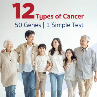 แพ็กเกจตรวจคัดกรอง ความเสี่ยงมะเร็งที่ถ่ายทอดทางพันธุกรรม 12 ชนิดมะเร็ง