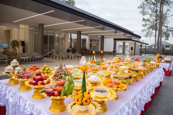 พิธีตั้งศาลพระพรหม และศาลคุณตาคุณยาย  โรงพยาบาลมะเร็งกรุงเทพระยอง 23 พฤศจิกายน 2565