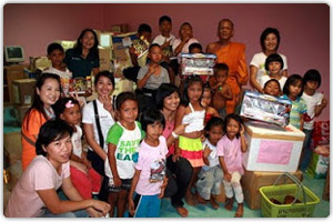 โครงการเสื้อผ้าลดโลกร้อน ให้กับวัดสามัคคีธรรม (ป่าส้าน) อ.คุระบุรี จ.พังงา