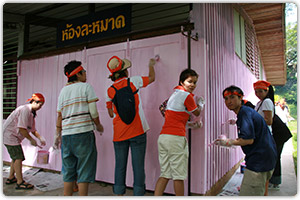 โครงการทาสีสดใสให้อาคารน้องๆ (ครั้งที่1) โรงเรียนแหลมพันวา จ.ภูเก็ต