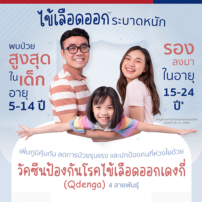 วัคซีนป้องกันโรคไข้เลือดออกเดงกี่ (Qdenga) 4 สายพันธุ์