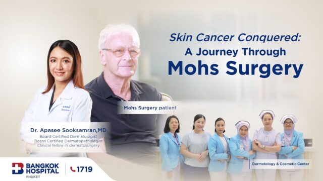 Mohs Surgery for skin cancer in Phuket, Thailand, Dr.Apasee with patient Geoffrey Frederick Seago Image
