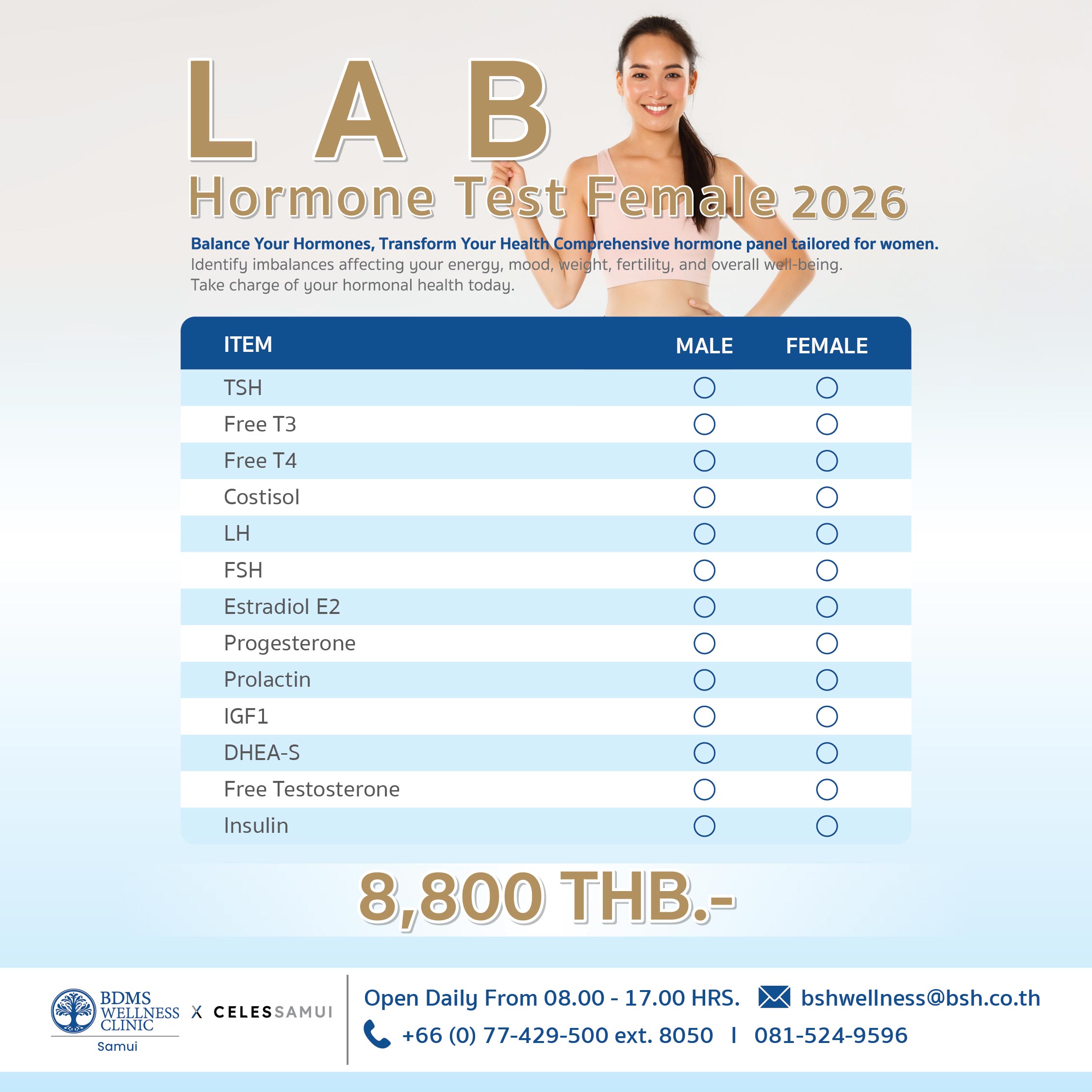 LAB Hormone Test Female 2026