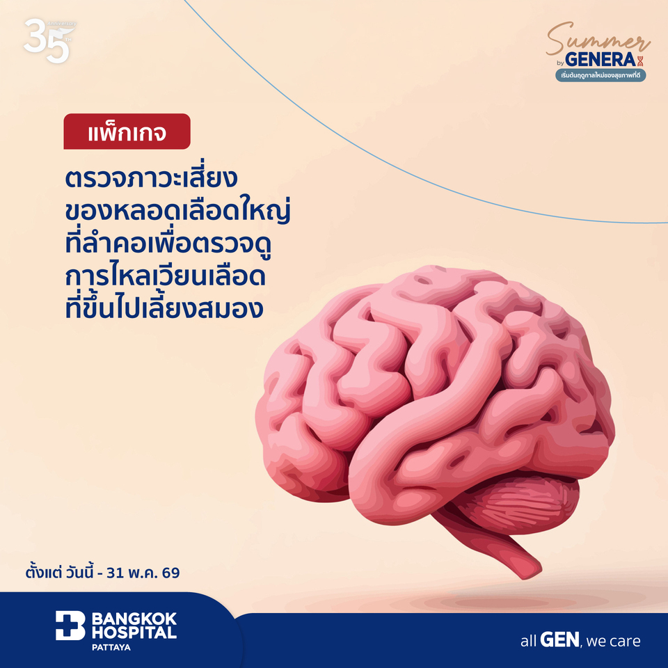 แพ็กเกจตรวจภาวะเสี่ยงของหลอดเลือดใหญ่ที่ลำคอเพื่อตรวจดูการไหลเวียนเลือดที่ขึ้นไปเลี้ยงสมอง