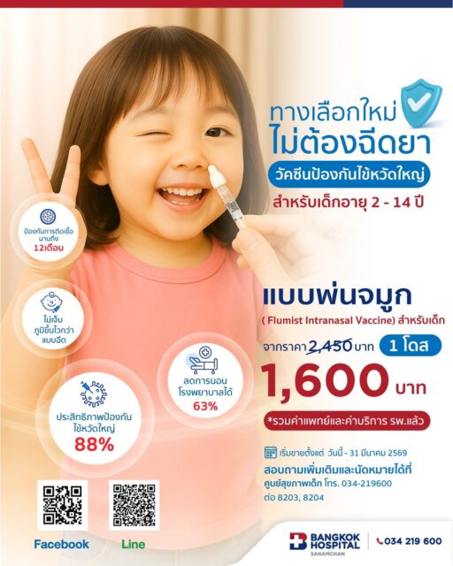 Influenza vaccine for children aged 2-14 years (nasal spray)