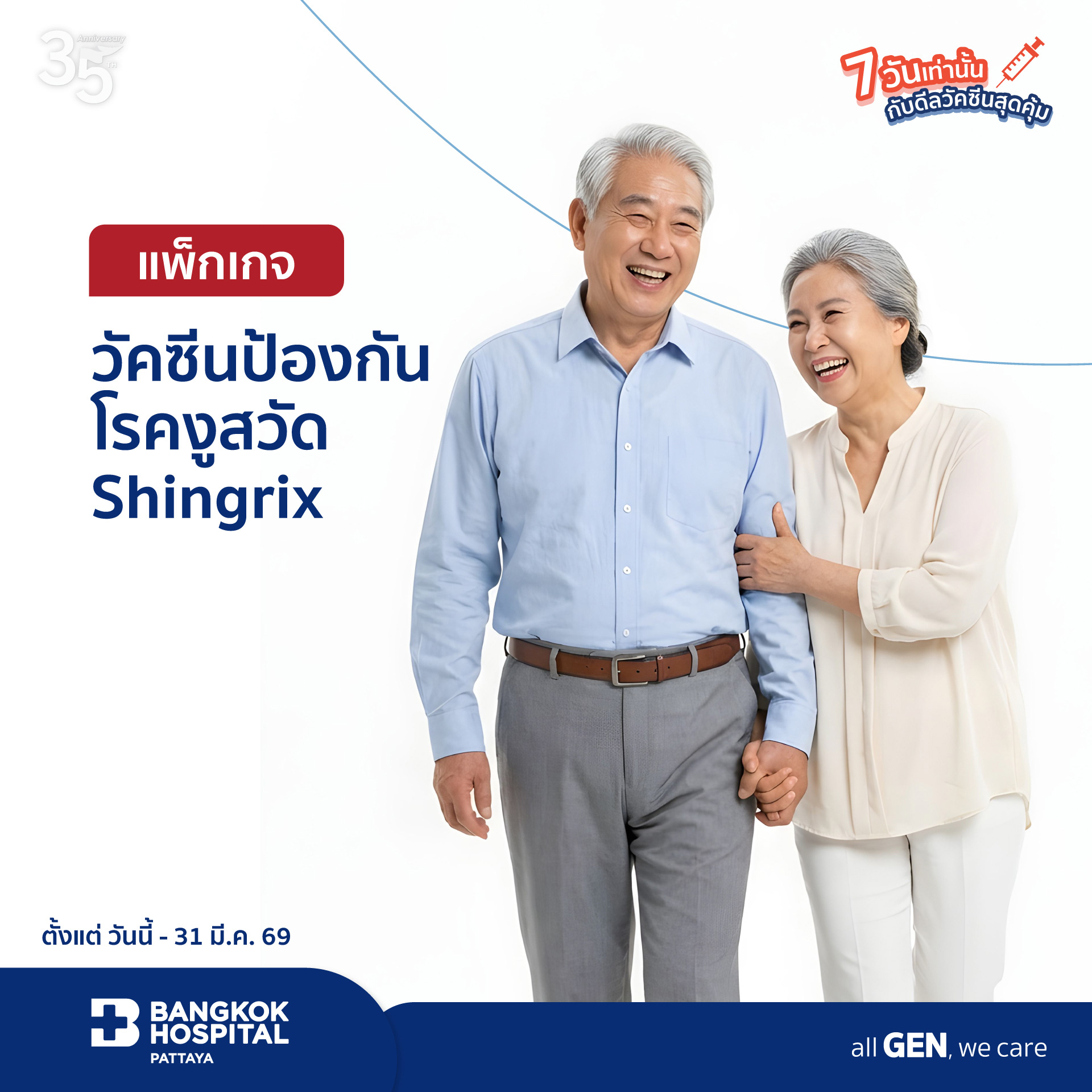 แพ็กเกจวัคซีนป้องกันโรคงูสวัด Shingrix