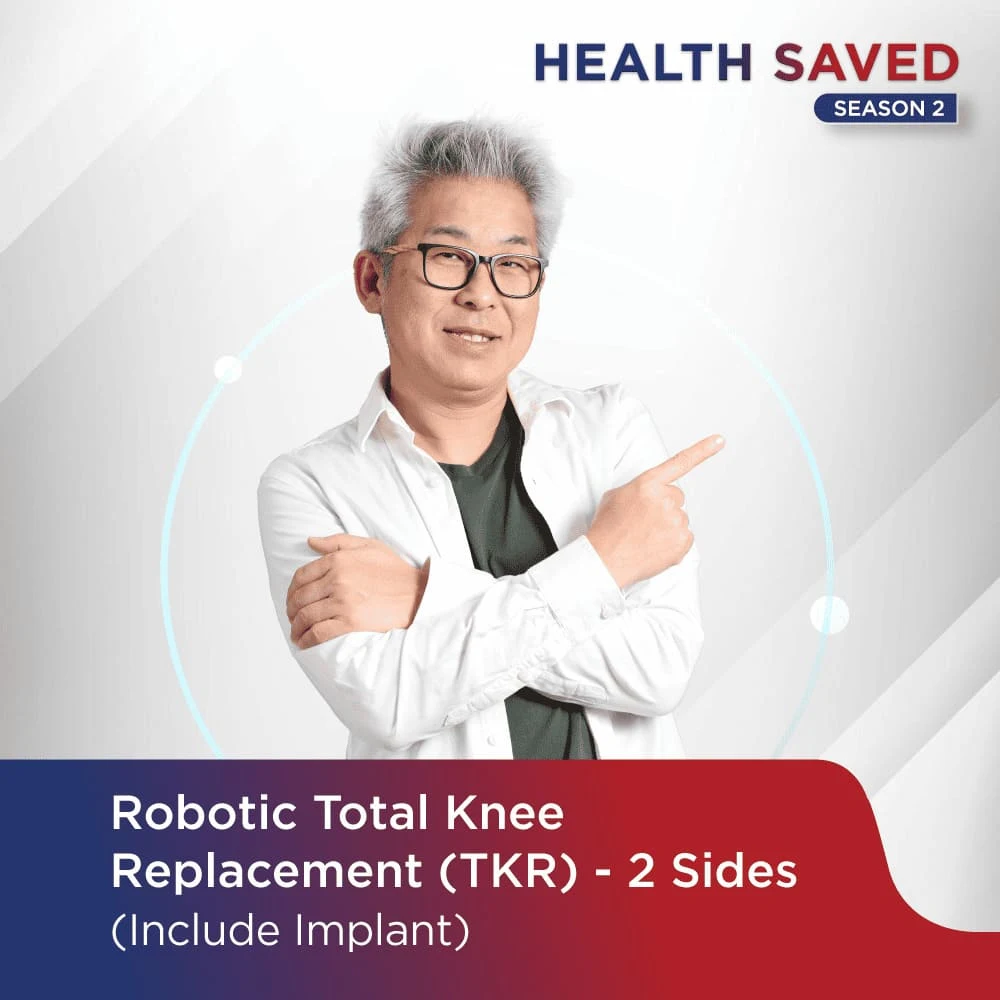 Robotic Total Knee Replacement (TKR) 2 Sides (Include Implant)