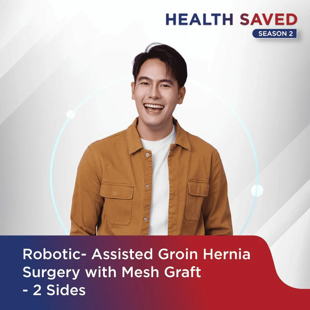 Robotic- Assisted Groin Hernia Surgery with Mesh Graft - 2 sides