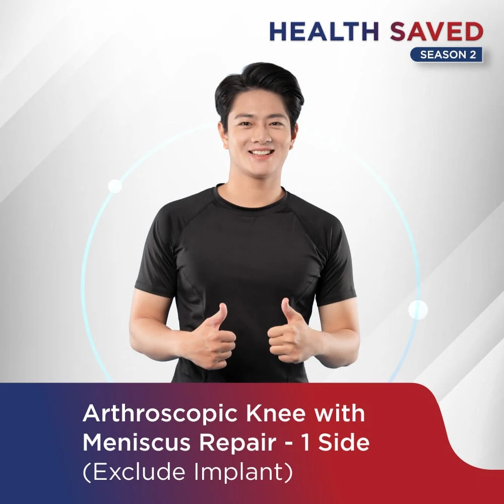 Arthroscopic Knee with Meniscus repair 1 side (Exclude Implant)