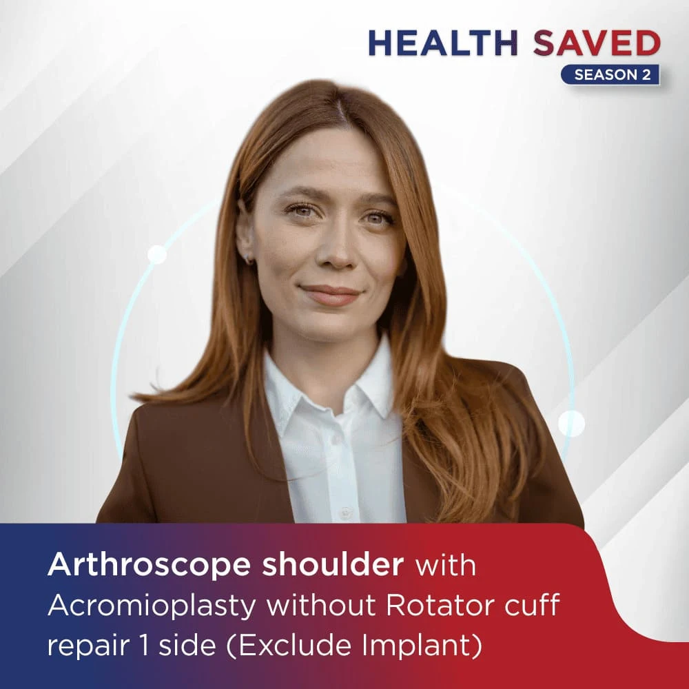Arthroscope shoulder with Acromioplasty without Rotator cuff repair 1 side (Exclude Implant)