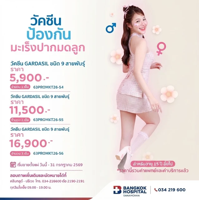 แพ็กเกจวัคซีนป้องกันมะเร็งปากมดลูก