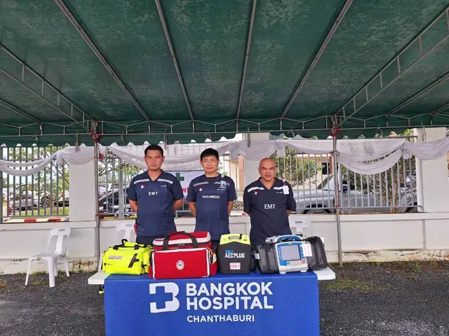โรงพยาบาลกรุงเทพจันทบุรี ร่วมสนับสนุน รถพยาบาลพร้อมทีมหน่วยแพทย์ประจำการแข่งขัน
