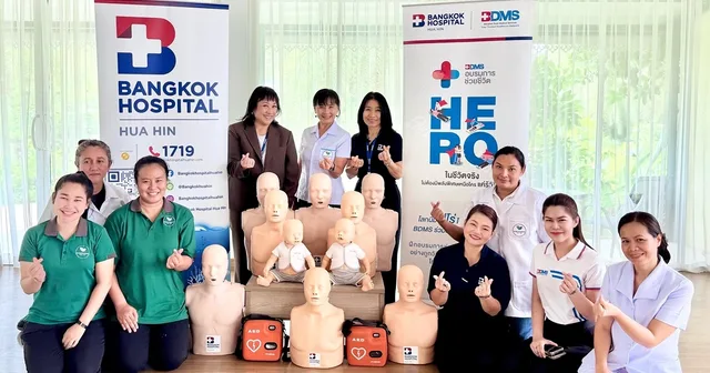 Bangkok Hospital Hua Hin organised BDMS BLS Training to Elder Blossom Hua Hin Image