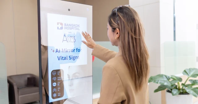 Bangkok Hospital pioneers the trial use of AI Mirror for Vital Signs, first in Thailand.