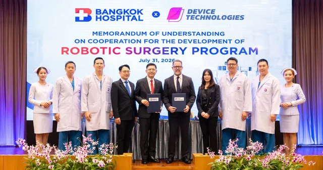 รพ.กรุงเทพ สำนักงานใหญ่จัดพิธีลงนาม MOU ร่วมกับบริษัทดีไวซ์ เทคโนโลยี่ส์ (ไทย) จำกัด มุ่งสู่ Medical Robot Hub ระดับเอเชียแปซิฟิก Image