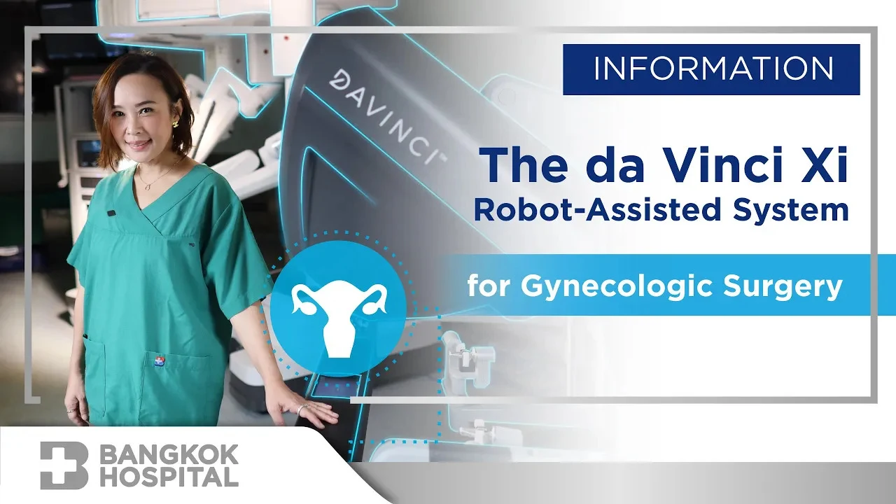 Operation von Gebärmuttertumoren, Gebärmutterkrebs und Ovarialzysten mit dem da-Vinci-Xi-Roboter