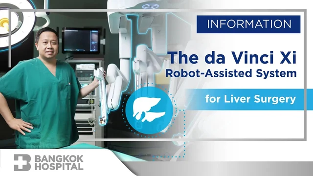 Robotergestützte Operation von Leber- und Gallengangskrebs mit dem da Vinci Xi-Roboter Image