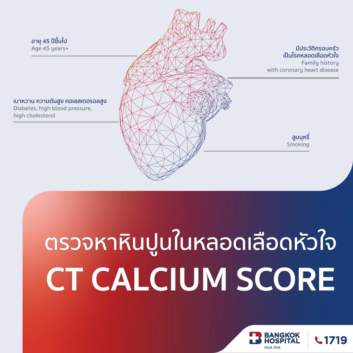 Calcium Score CT (Exclusive of professional fee and hospital fee)