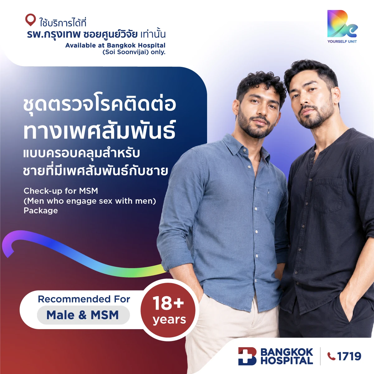 ชุดตรวจโรคติดต่อทางเพศสัมพันธ์แบบครอบคลุมสำหรับชายที่มีเพศสัมพันธ์กับชาย