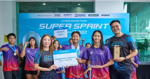 Bangkok HospitalはSTAGE Find The Real Uと共同で、水泳大会「STAGE 50Meters Super Sprint Powered by Bangkok Hospital」を支援します Image